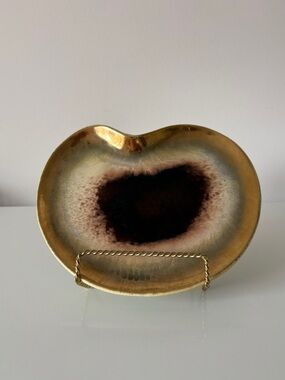 Made in Germany Atomic Mid Century Modern Trinket Dish MCM Gold Trimmed